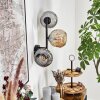 Ripoll globe light, wall light Amber, Smoke-coloured, 3-light sources