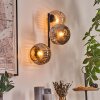 Ripoll globe light, wall light Amber, Smoke-coloured, 3-light sources