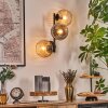 Ripoll globe light, wall light Amber, clear, Smoke-coloured, 3-light sources