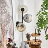 Ripoll globe light, wall light Amber, clear, Smoke-coloured, 3-light sources
