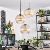 Koyoto hanging light, globe light, Cluster pendant lamp 30 cm Amber, clear, 3-light sources