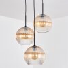 Koyoto hanging light, globe light, Cluster pendant lamp 30 cm Amber, clear, 3-light sources