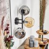 Ripoll globe light, wall light Amber, Smoke-coloured, 3-light sources