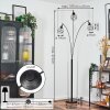 Yaak floor lamp black, 3-light sources