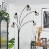 Yaak floor lamp black, white, 5-light sources