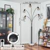 Yaak floor lamp black, white, 5-light sources