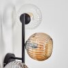 Ripoll globe light, wall light Amber, clear, Smoke-coloured, 3-light sources