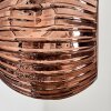 Ripoll globe light, wall light chrome, coppery, Smoke-coloured, 3-light sources