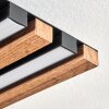 Tandragee ceiling light LED Wood like finish, black, 1-light source
