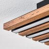 Tandragee ceiling light LED Wood like finish, black, 1-light source