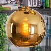 Koyoto hanging light, globe light, Cluster pendant lamp gold, 3-light sources