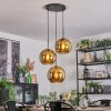 Koyoto hanging light, globe light, Cluster pendant lamp gold, 3-light sources
