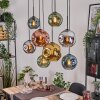Ripoll hanging light, globe light, pendant light Ecru, black, 8-light sources
