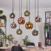 Ripoll hanging light, globe light, pendant light Ecru, black, 8-light sources