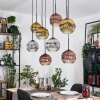 Ripoll hanging light, globe light, pendant light Ecru, black, 8-light sources