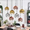 Ripoll hanging light, globe light, pendant light Ecru, black, 8-light sources