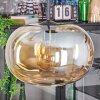 Apedo hanging light, globe light, Cluster pendant lamp Amber, 3-light sources