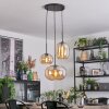 Apedo hanging light, globe light, Cluster pendant lamp Amber, 3-light sources