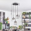 Ripoll hanging light, globe light, Cluster pendant lamp clear, Smoke-coloured, 3-light sources