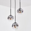 Ripoll hanging light, globe light, Cluster pendant lamp clear, Smoke-coloured, 3-light sources