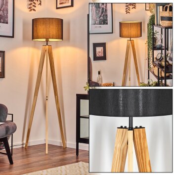 Soungou floor lamp Ecru, black, 1-light source