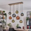 Ripoll hanging light, globe light, pendant light Ecru, black, 8-light sources