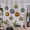 Ripoll hanging light, globe light, pendant light Ecru, black, 8-light sources