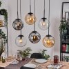 Gastor hanging light, globe light, pendant light Amber, clear, Smoke-coloured, 6-light sources