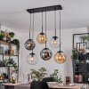 Gastor hanging light, globe light, pendant light Amber, clear, Smoke-coloured, 6-light sources