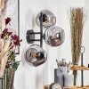 Ripoll globe light, wall light Smoke-coloured, 3-light sources