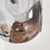 Ripoll globe light, wall light Amber, Smoke-coloured, 3-light sources