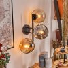 Ripoll globe light, wall light Amber, Smoke-coloured, 3-light sources