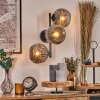 Ripoll globe light, wall light Smoke-coloured, 3-light sources