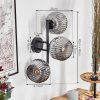 Ripoll globe light, wall light Smoke-coloured, 3-light sources