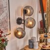 Ripoll globe light, wall light Smoke-coloured, 3-light sources