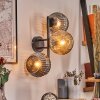 Ripoll globe light, wall light Amber, Smoke-coloured, 3-light sources