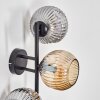 Ripoll globe light, wall light Amber, Smoke-coloured, 3-light sources