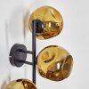 Ripoll globe light, wall light gold, 3-light sources