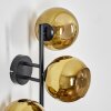 Koyoto globe light, wall light gold, 3-light sources