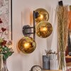 Koyoto globe light, wall light gold, 3-light sources