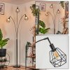 Yaak floor lamp chrome, black, 3-light sources