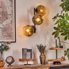 Ripoll globe light, wall light gold, clear, 3-light sources
