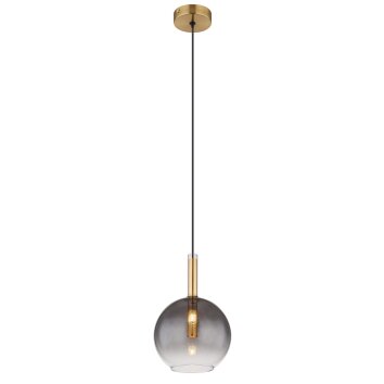 Globo lighting Elisabeth hanging light brass, black, 1-light source