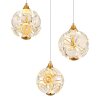Globo lighting Virina hanging light LED gold, 3-light sources