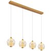 Globo lighting Virina hanging light LED gold, 4-light sources