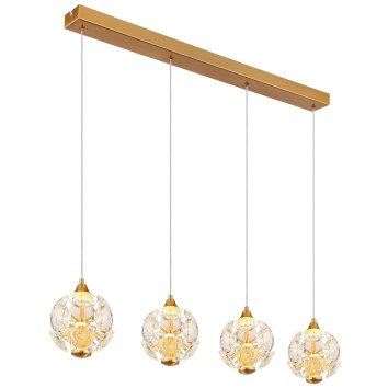 Globo lighting Virina hanging light LED gold, 4-light sources