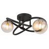 Globo lighting Tuberius ceiling light LED black, 2-light sources