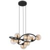 Globo lighting Tuberius hanging light LED black, 8-light sources