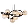 Globo lighting Tuberius hanging light LED black, 8-light sources