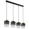 Globo lighting Olga hanging light gold, black, 4-light sources